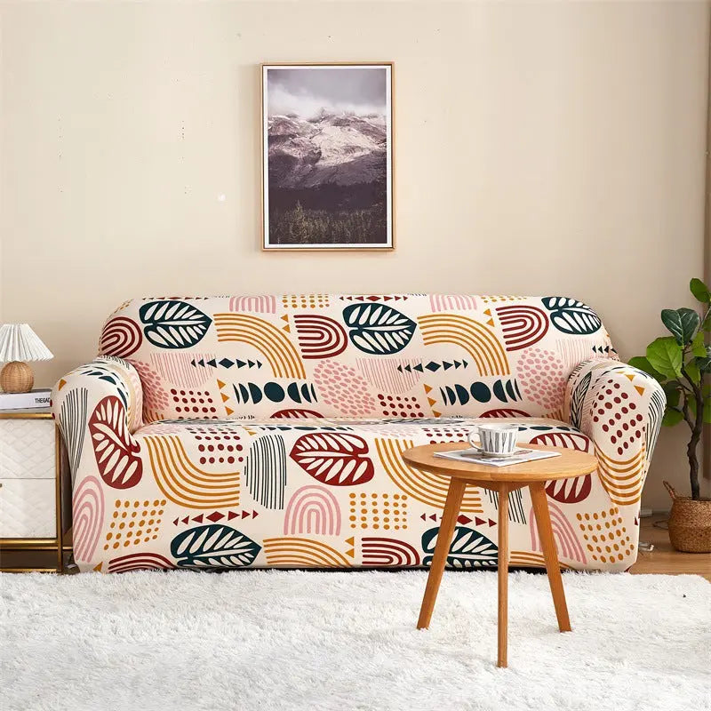 Housse de Canapé Imprimée ELASTIK Loka-For Three Person Sofa