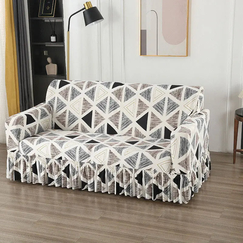 Housse de Canapé Universelle QUOVA Mocha Triangle-Four Size 235 300cm
