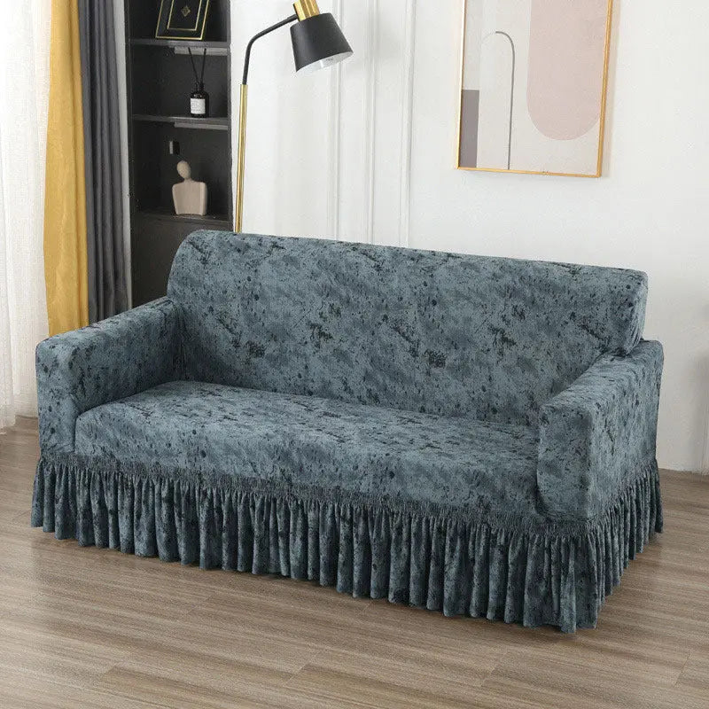 Housse de Canapé Universelle QUOVA Splash Ink Black Gray-Single Size 90 140cm