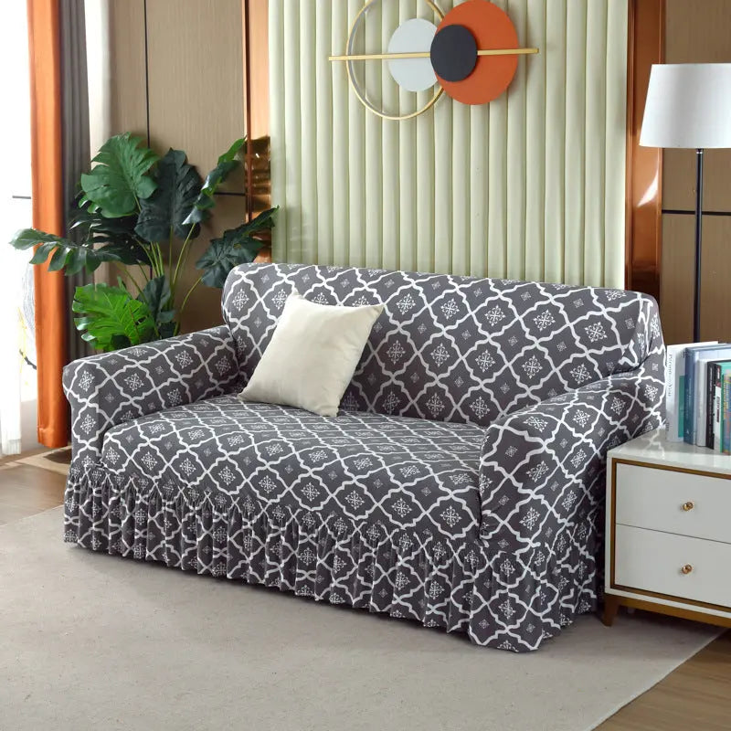 Housse de Canapé Universelle QUOVA British Gray-Double Size 145 185cm