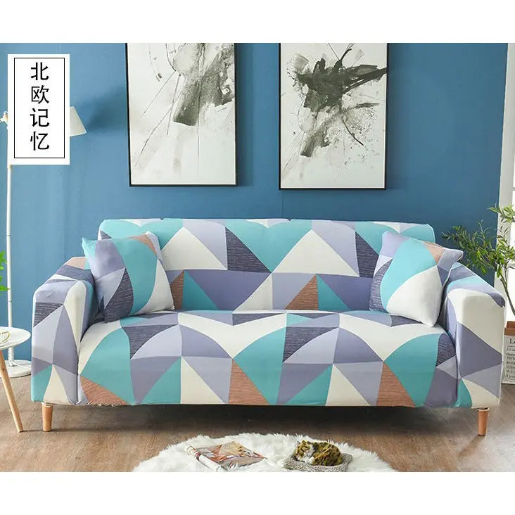 Housse de Canapé Élastique Concubine Nordic Memory-235to300 Four People