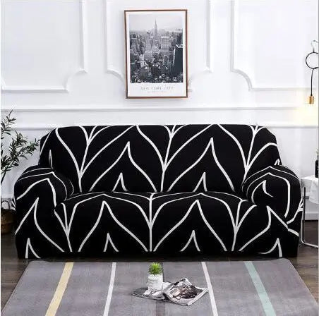 Housse de Canapé Élastique Concubine Black Style-190to230 Three People