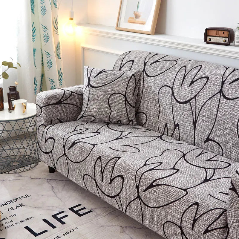 Housse de Canapé Élastique Concubine Plain Lotus-145to185 Double