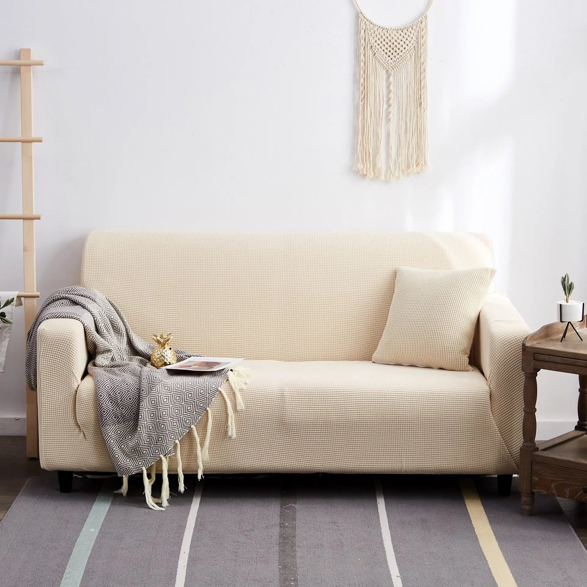 Housse de Canapé Épais TARTI Beige-145to185cm