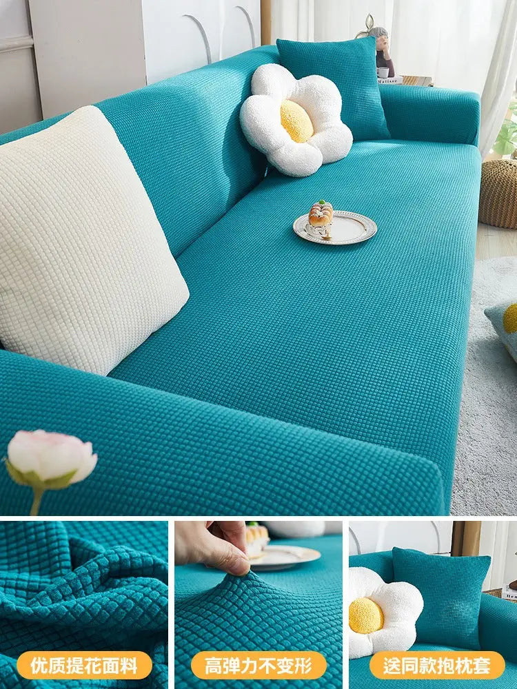 Housse de Canapé Extensible CraftedEN Lake Blue-S Single