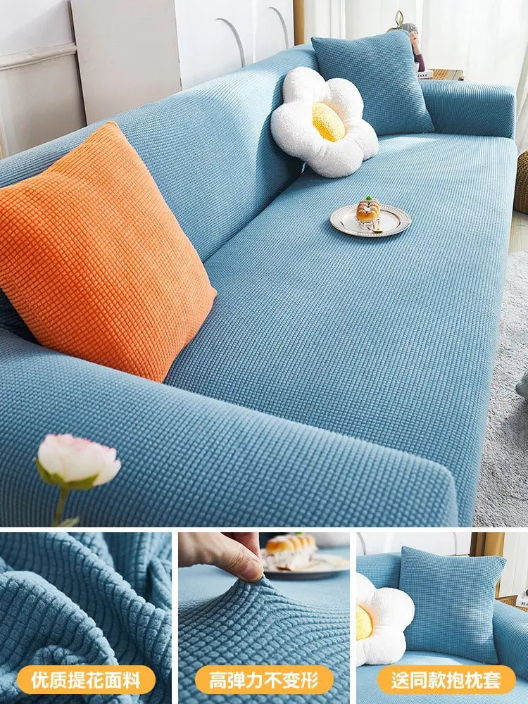 Housse de Canapé Extensible CraftedEN Sky Blue-L Three