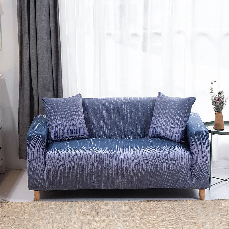 Housse de Canapé Extensible GEOFORM Blue Memory-235to300 Four seat