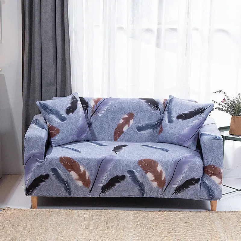 Housse de Canapé Extensible GEOFORM Feather Leaf Love Silk-90to140 Single Seat