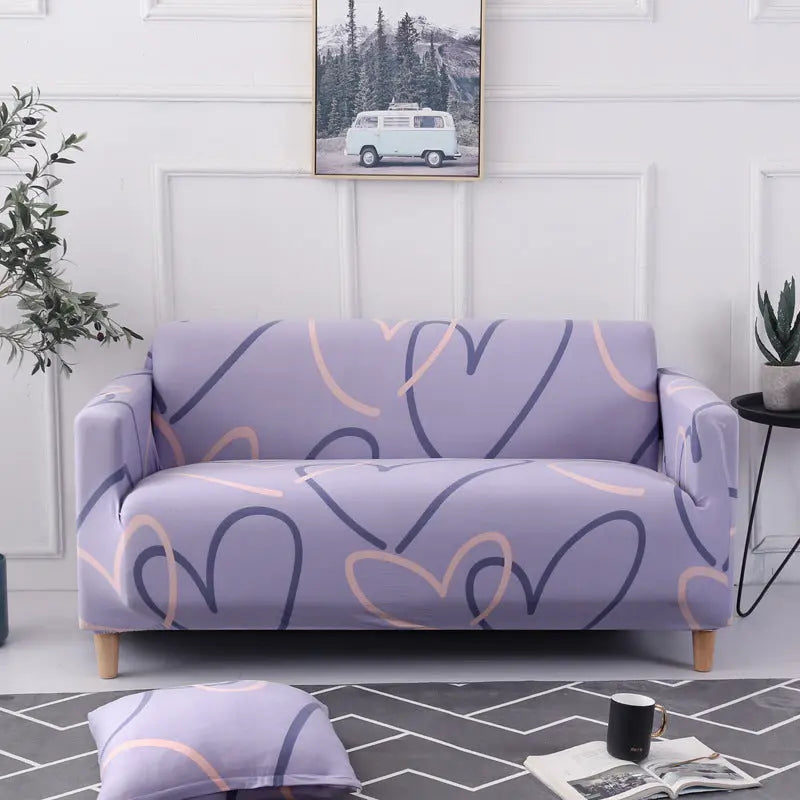 Housse de Canapé Extensible GEOFORM Love-145to185 Double Seat