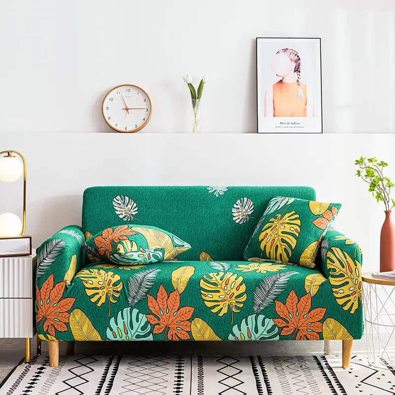Housse de Canapé Extensible KAPRIS Green-Four persons 235to300cm