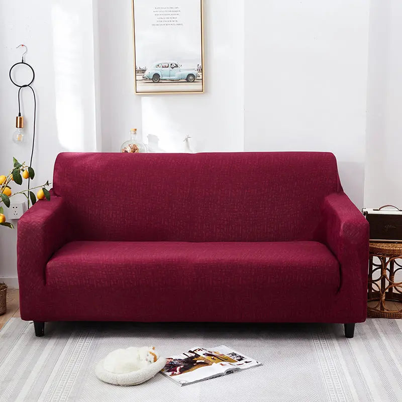 Housse de Canapé Extensible LUXIO Wine red-1seat