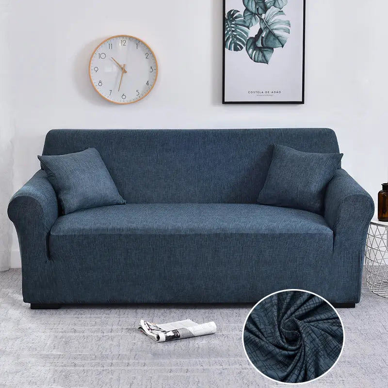Housse de Canapé Moderne ARLEEN Linen pattern dark gray-Three people