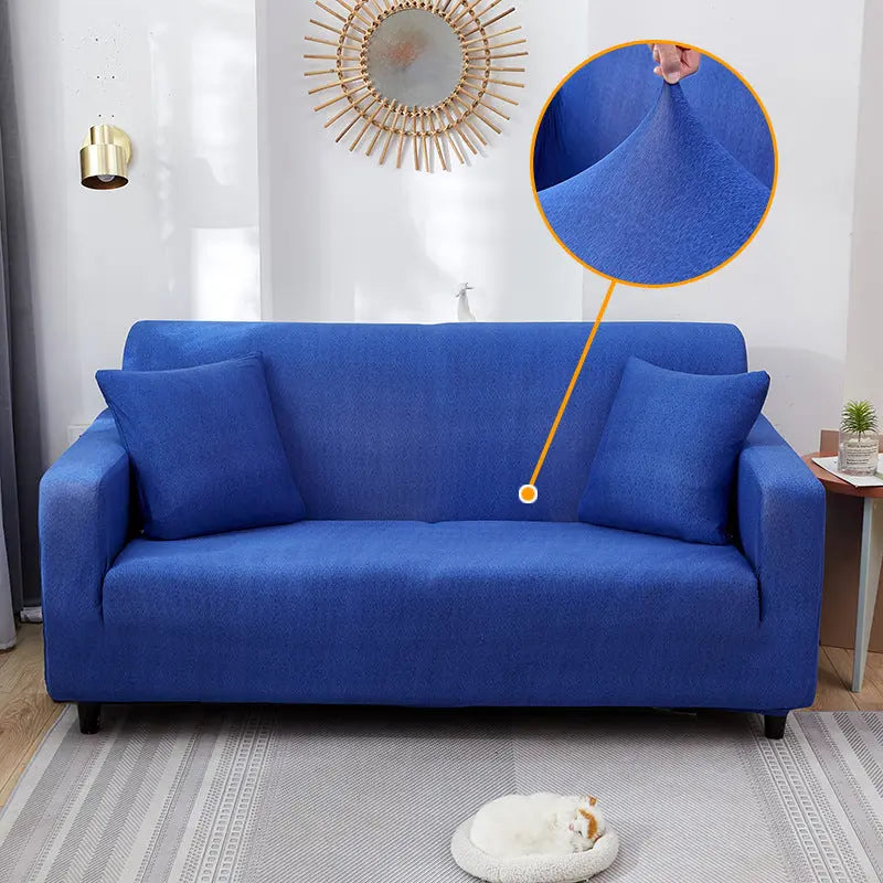 Housse de Canapé Moderne POLYSOFA Blue-Pillowcase
