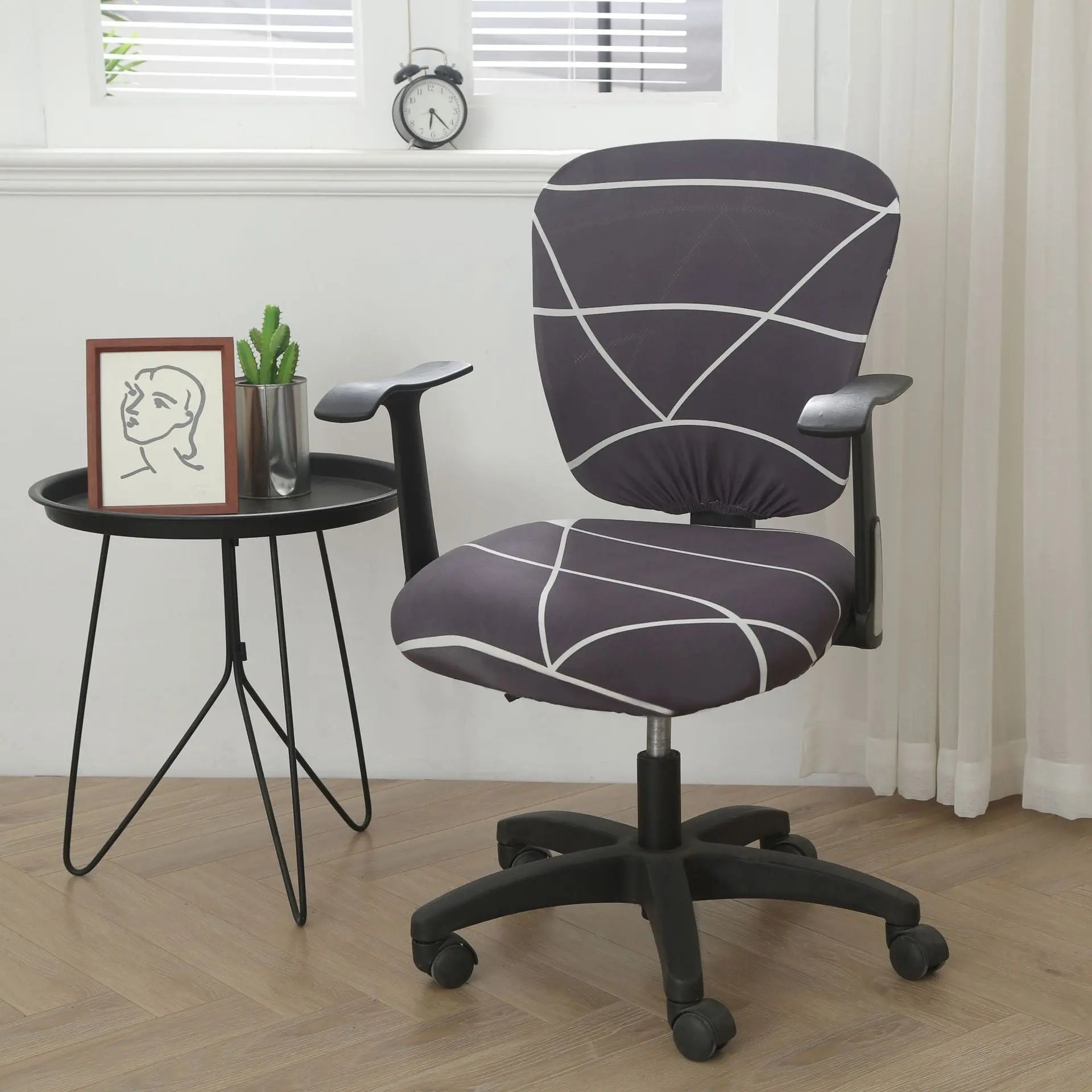 Housse de Chaise Élastique SMOOTH Gray Space-Split Universal