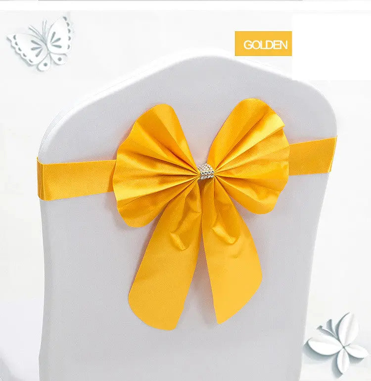 Housse de Chaise Mariage Élégante FLORINA Gold