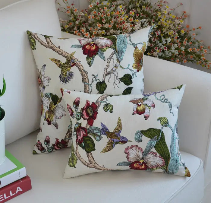 Housse de Coussin Brodée JACQAR Beige-55X55CM