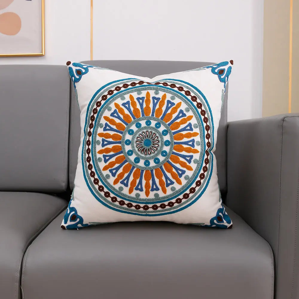 Housse de Coussin Broderie TOUVEL 30x50cm Pillow Core-1