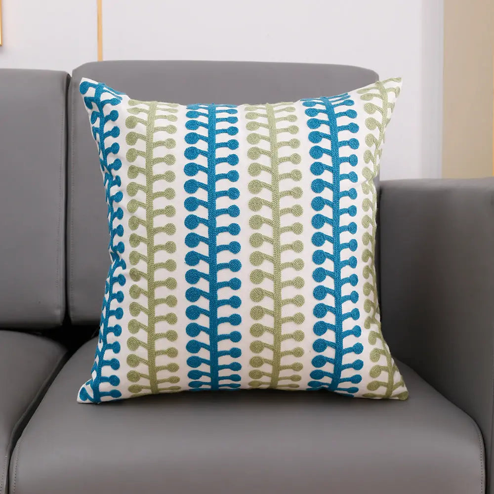 Housse de Coussin Broderie TOUVEL 45x45 Pillow Cover-6