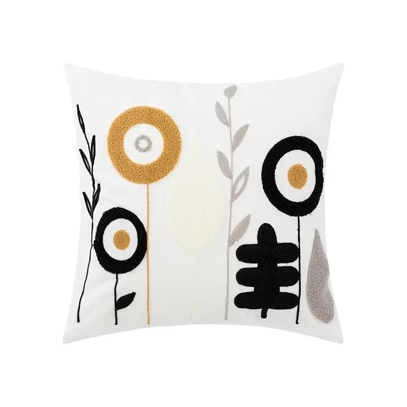 Housse de Coussin Embroidered BLOOM Big flower-45x45cm
