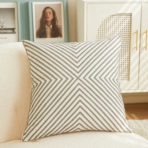 Housse de Coussin Géométrique TORONTO Gray-45x45CM Pillowcase