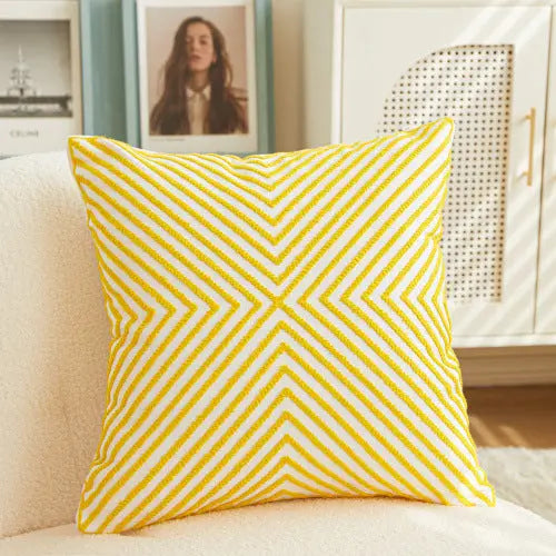 Housse de Coussin Géométrique TORONTO Golden Yellow-45x45CM Pillowcase