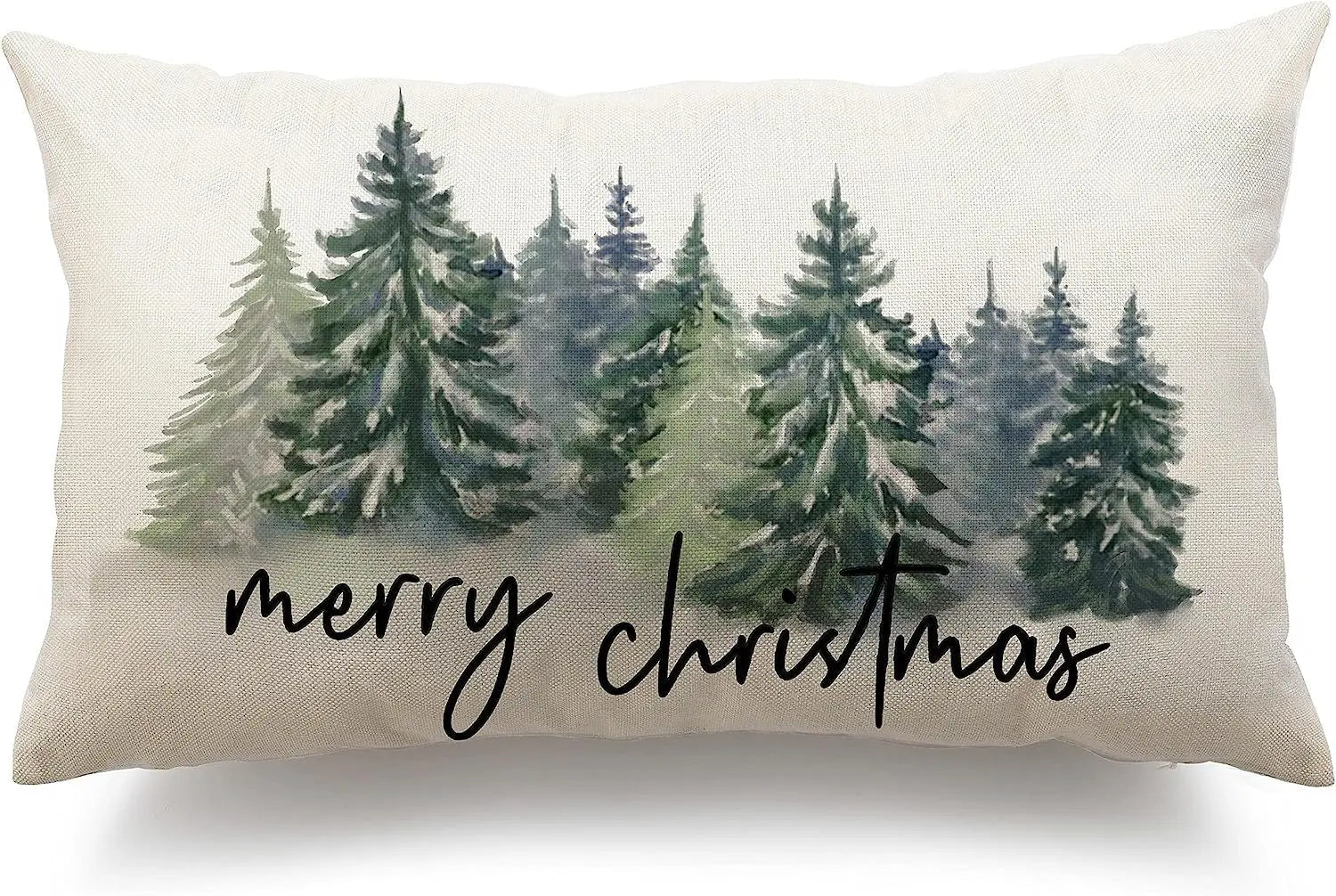 Housse de Coussin Lin Noël VERTI Christmastree3-30x50cm Printing Single Side