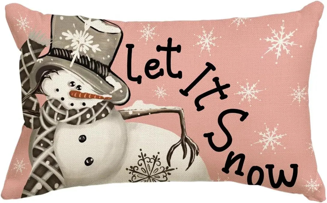 Housse de Coussin Lin Noël VERTI G-30 X50cm Duplex Printing