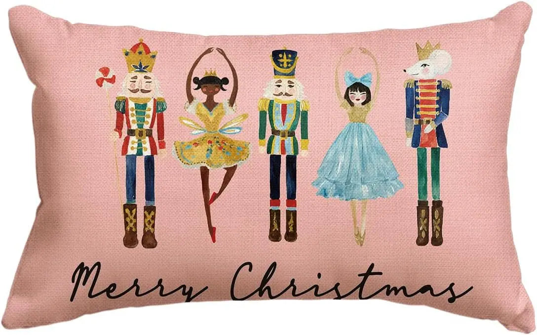 Housse de Coussin Lin Noël VERTI K-30 X50cm Duplex Printing