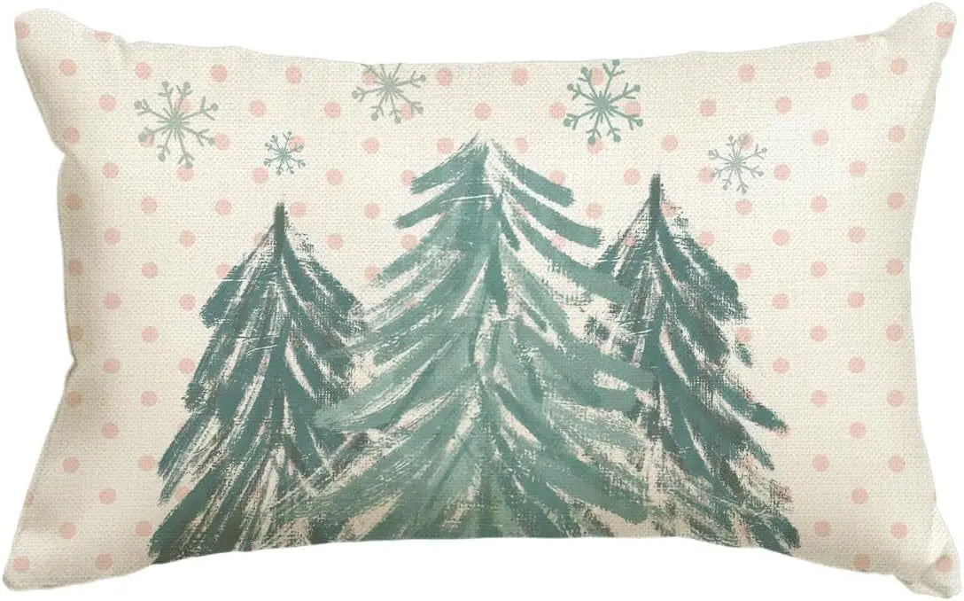 Housse de Coussin Lin Noël VERTI N-30x50cm Printing Single Side