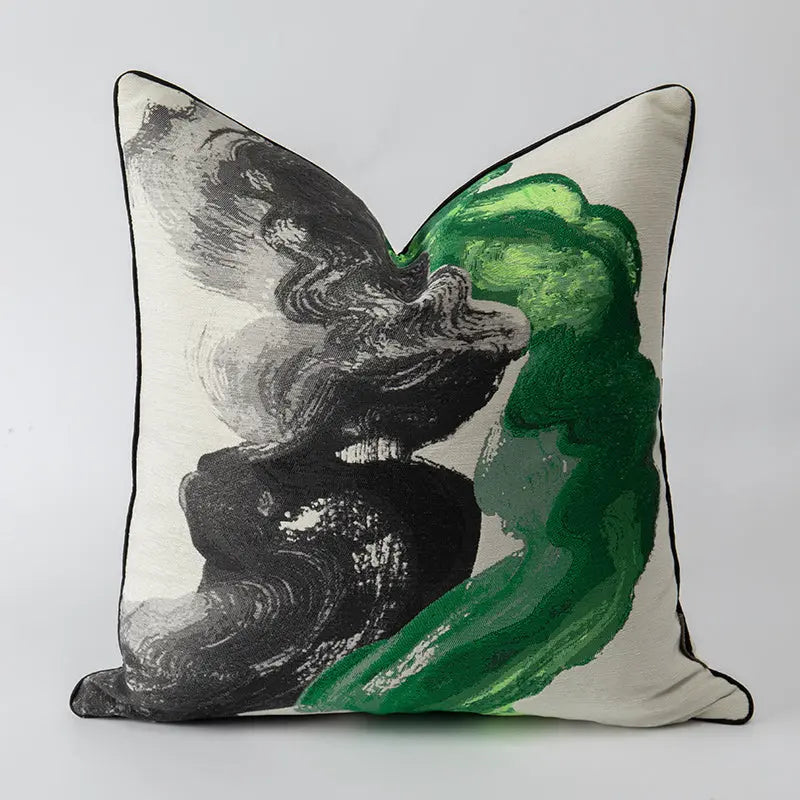 Housse de Coussin Moderne Imprimé ORANZI Green-50x50CM-Pillowcase