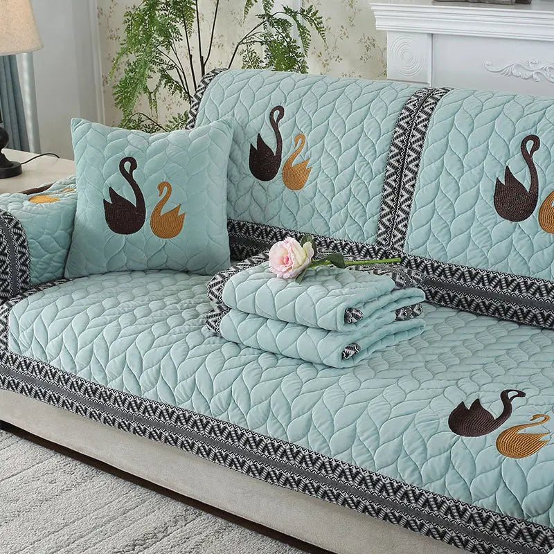 Housse de Coussin Moderne QUARTZ Green-90X70CM