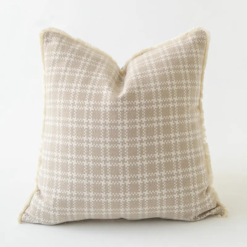 Housse de Coussin Moderne TEXTURA Oat lattice-45x45cm-Pillowcase