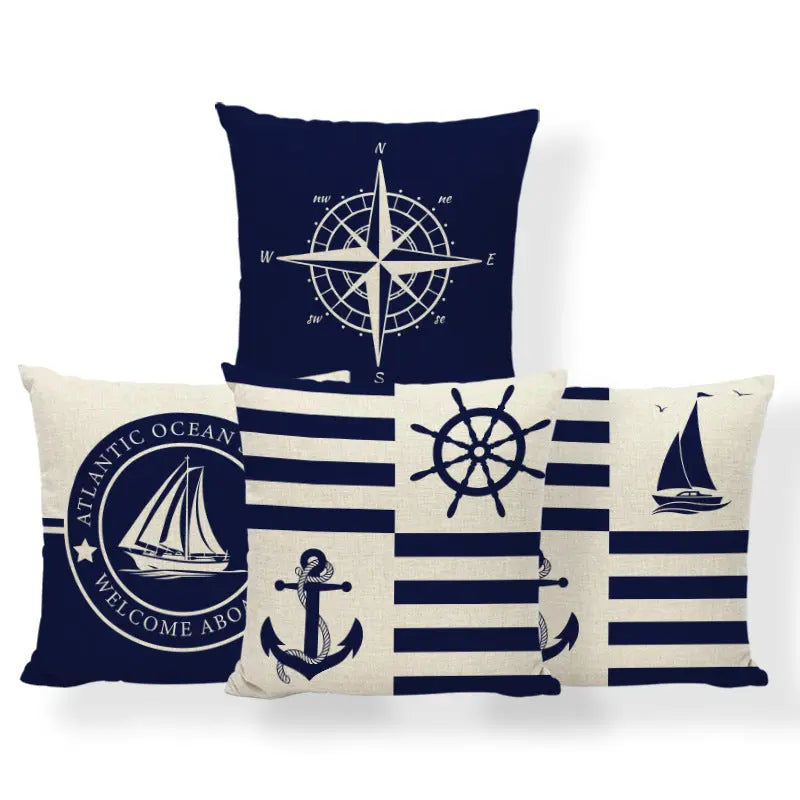 Housse de Coussin Océan LINNEX FC7428 4PCS Set
