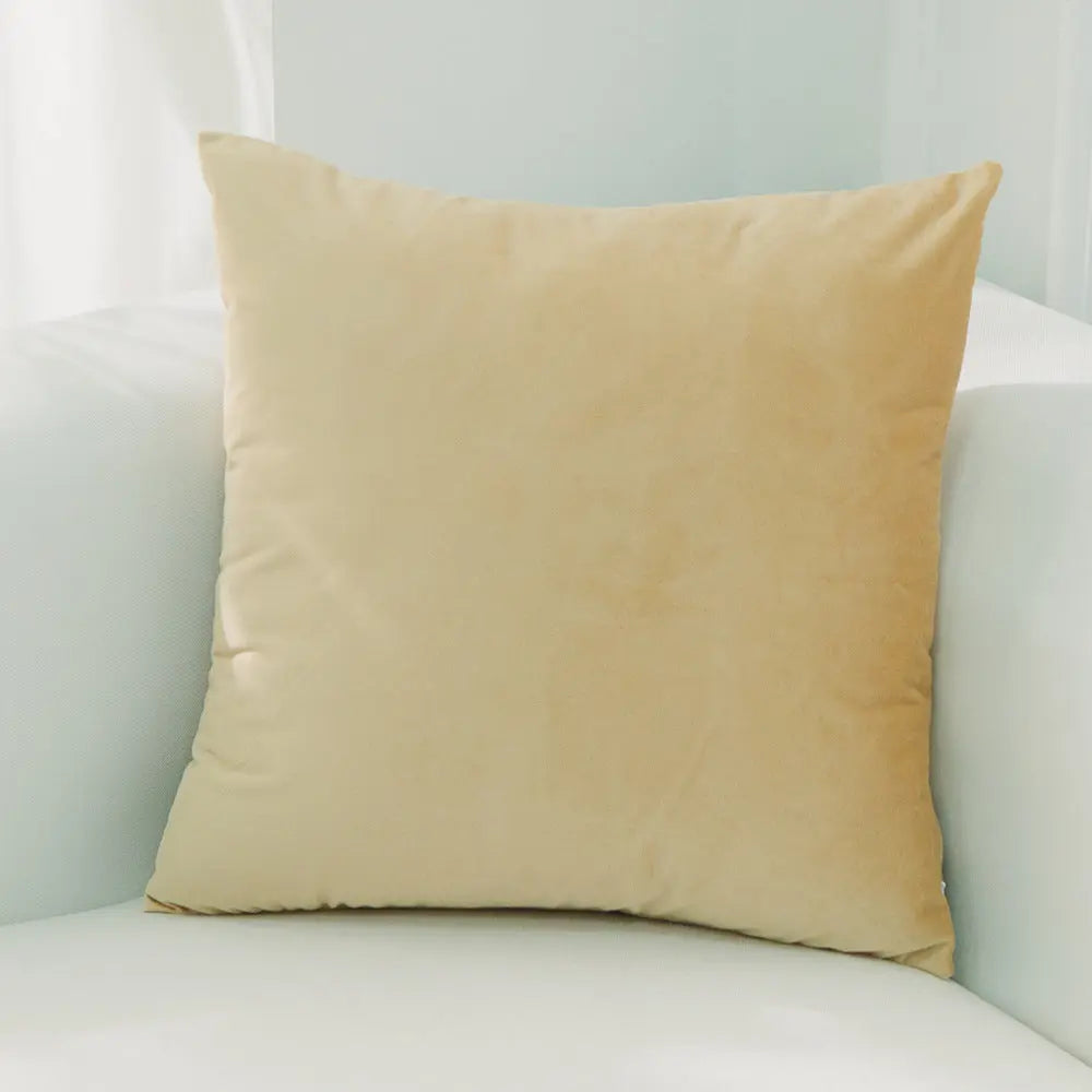 Housse de Coussin Velours EMALY 07Beige-50x50cmWithout Core