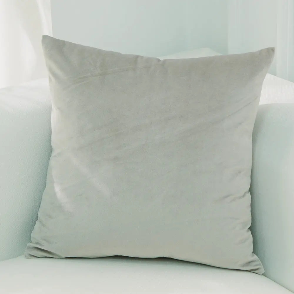 Housse de Coussin Velours EMALY 48Light Gray-45x45cm Without Core