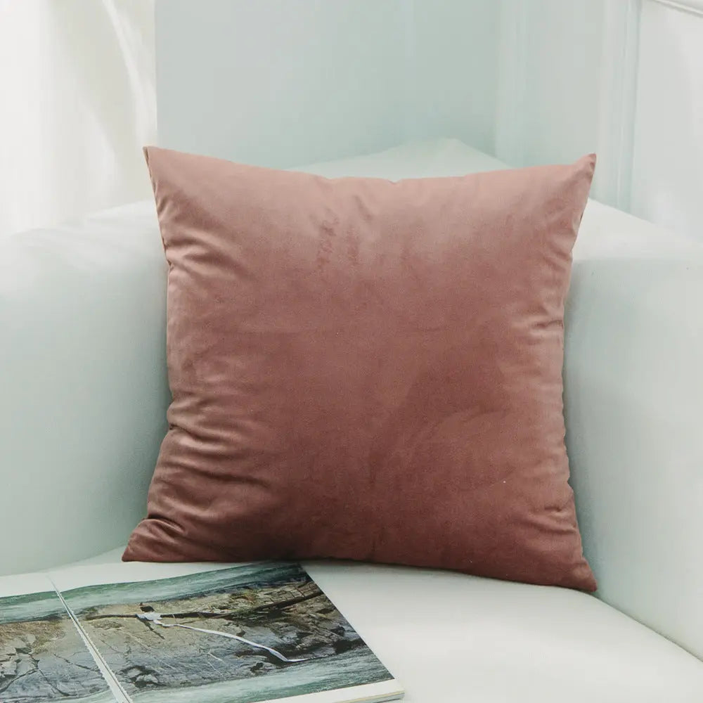 Housse de Coussin Velours EMALY 27Bean Paste-50x50cmWithout Core