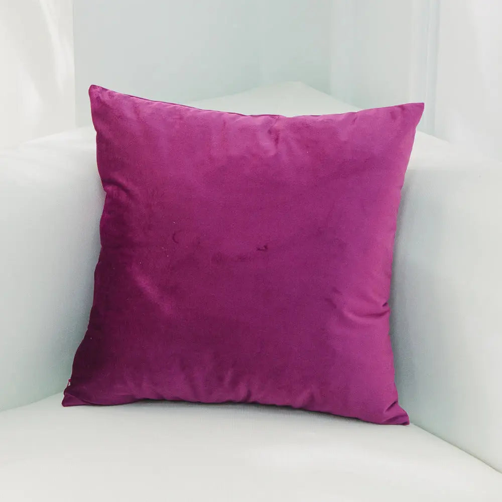 Housse de Coussin Velours EMALY 34Purplish Red-30x50cm Without Core