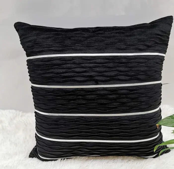 Housse de Coussin Velours Luxe JUNEA Black