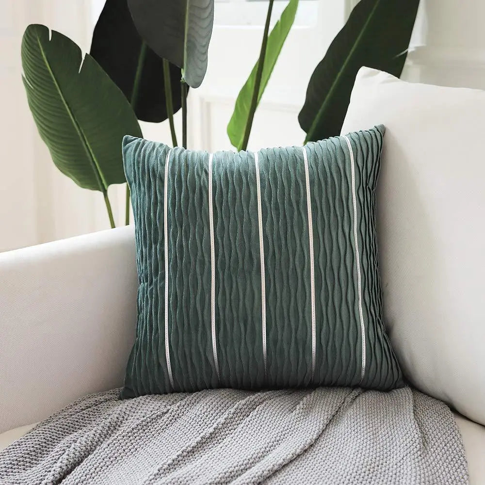 Housse de Coussin Velours Luxe JUNEA Blue