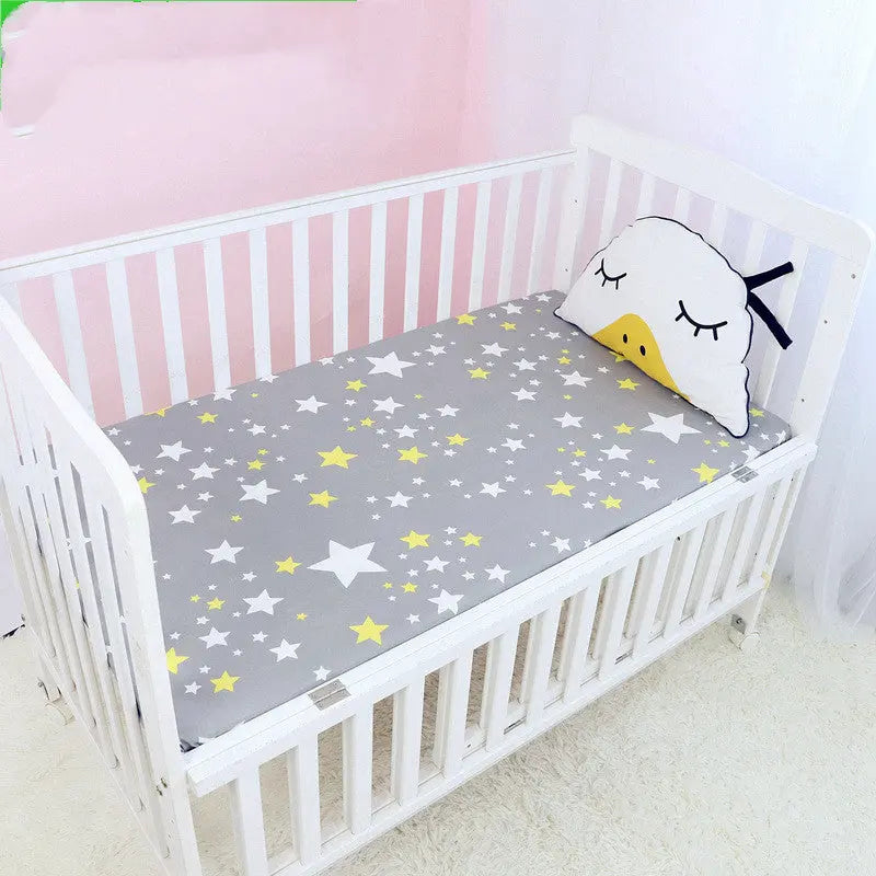 Housse de Matelas Coton Ampleluxe Grey stars-130x70cm