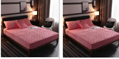 Housse de Matelas Velours Moderne VELOXA Warm Jade-120cmx200cm set