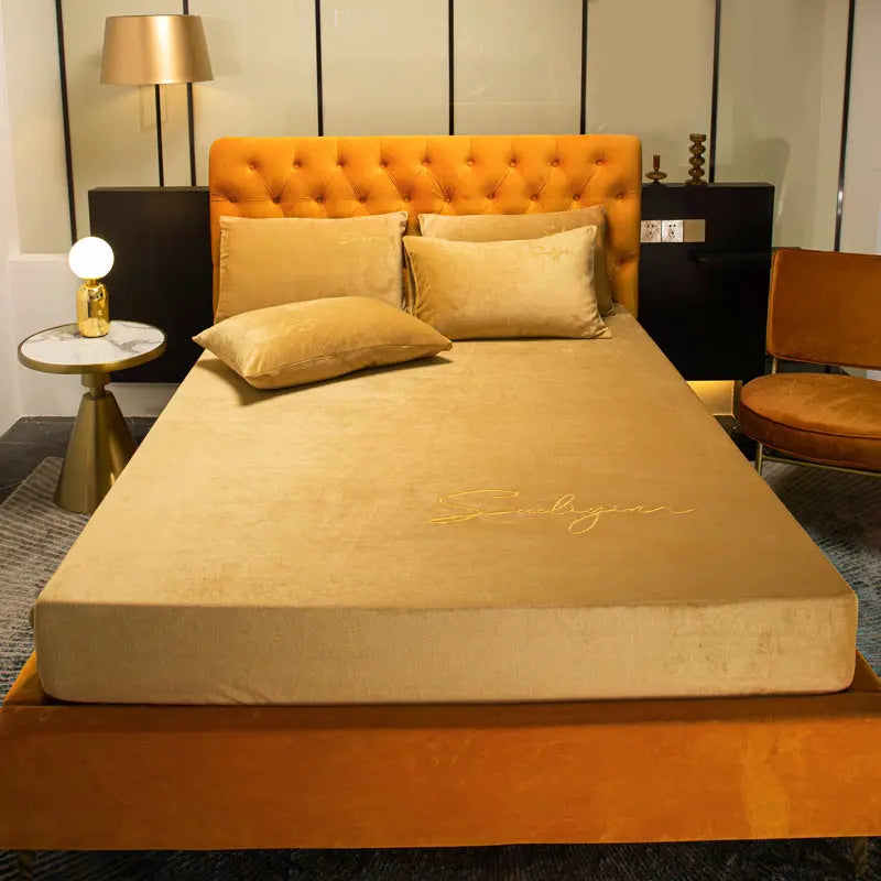 Housse de Matelas Velours Uni ZENOVA
