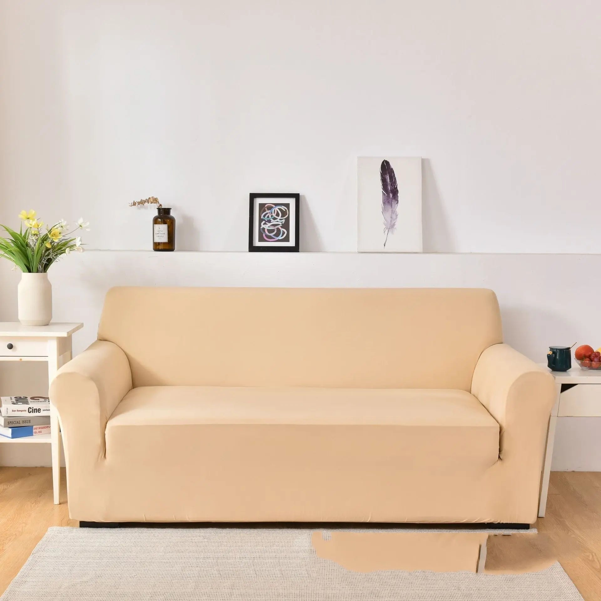 Housse de canapé Antidérapante LEONAX Beige-Single