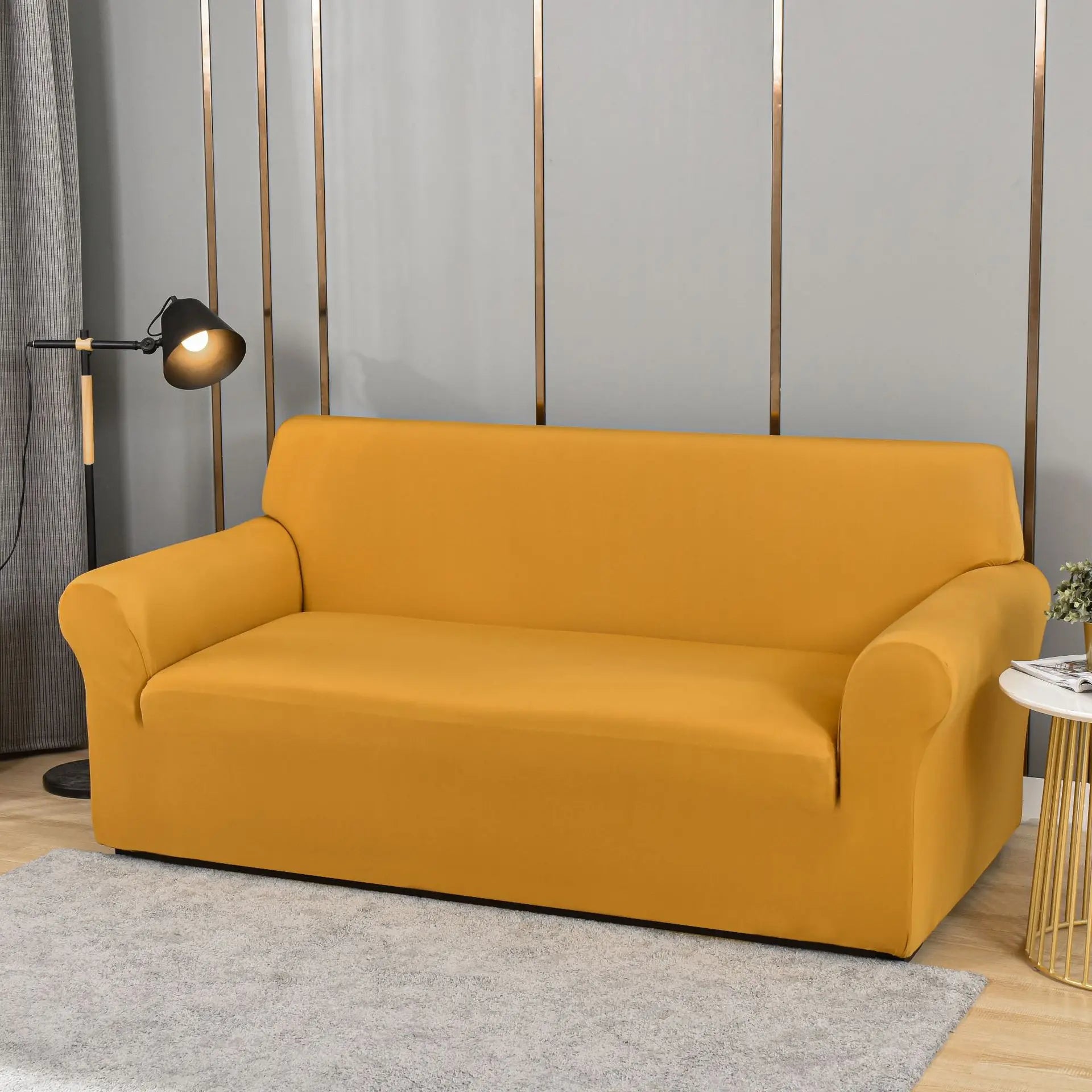 Housse de canapé Antidérapante LEONAX Khaki-Double