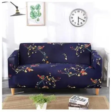 Housse de canapé Moderne MINISTYL Dark blue-Double and two pillows