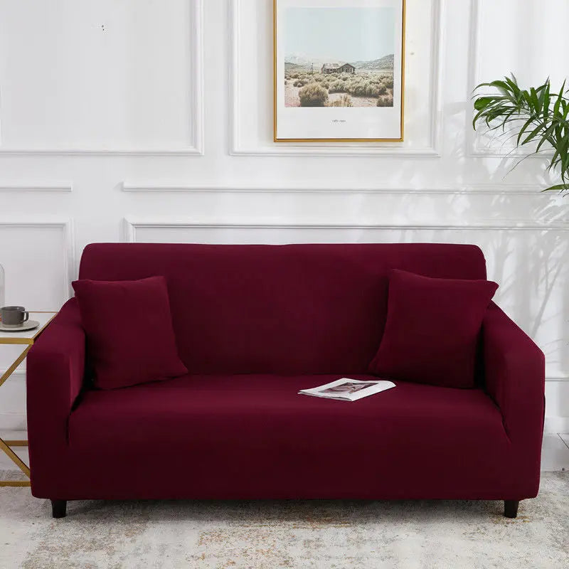 Housse de canapé Stretch All-Inclusive QUOLTA Single 90 140cm-Wine Red