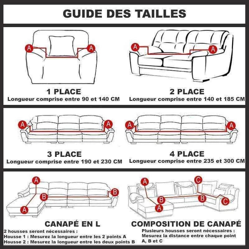 Housse de canapé d'angle et canapé ordinaire CLASSIQUE - Housse De France