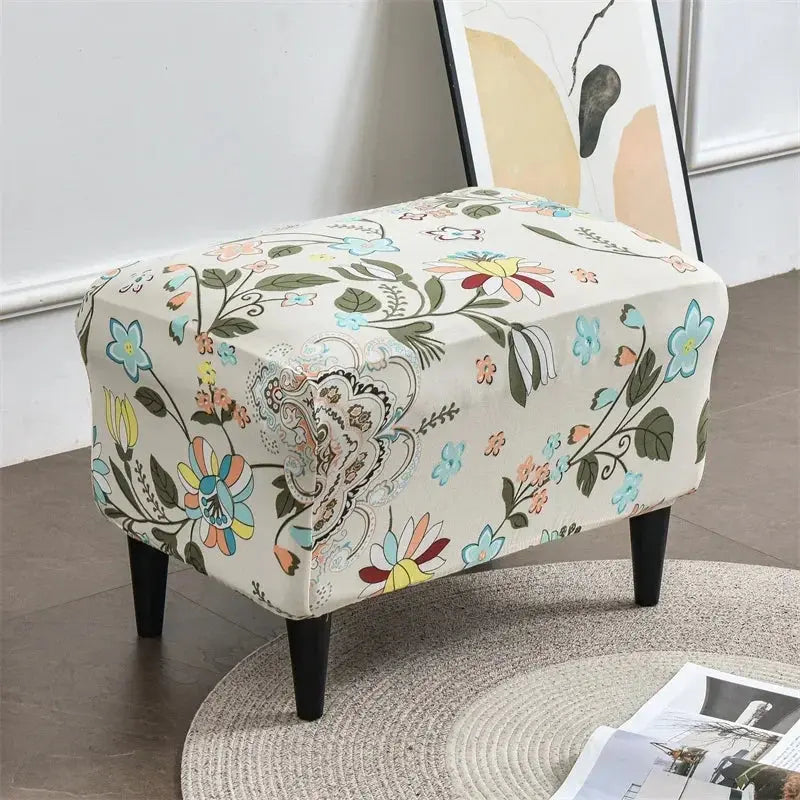 Housse de chaise à ailes imprimées feuilles, housse de fauteuil extensible en Spandex, style nordique amovible, housse de canapé relaxante, housse de protection pour meubles Housse de France