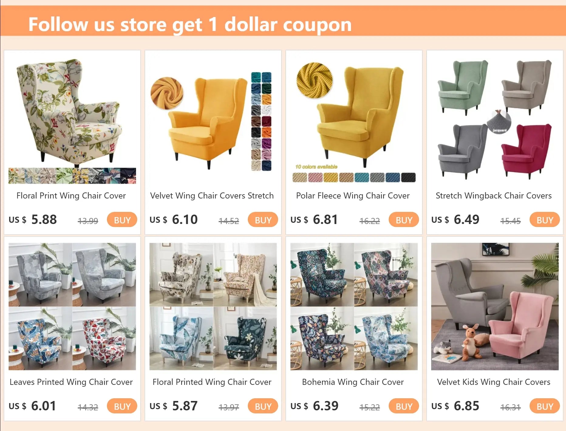 Housse de chaise à oreilles imprimées de fleurs, housse de fauteuil extensible en Spandex, moderne, amovible, pour canapé de détente, housse de protection pour meubles Housse de France