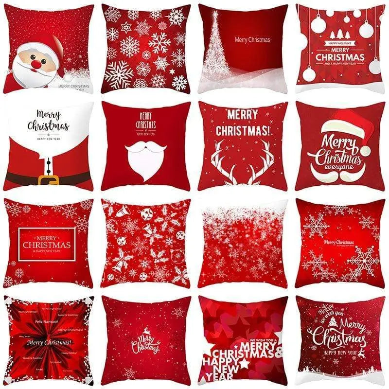 Housse de coussin Noël Rouge - Housse De France